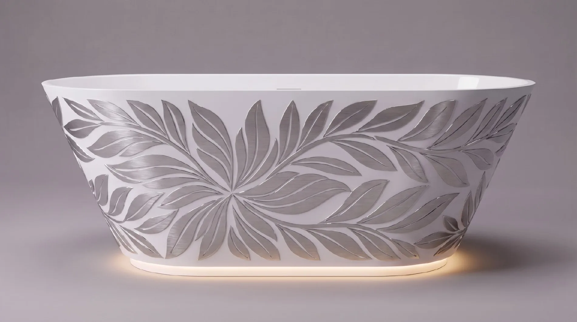 ALBELA ORION DECO bathtub — Anodised metal, natural titanium (Silk Titanium Finish)