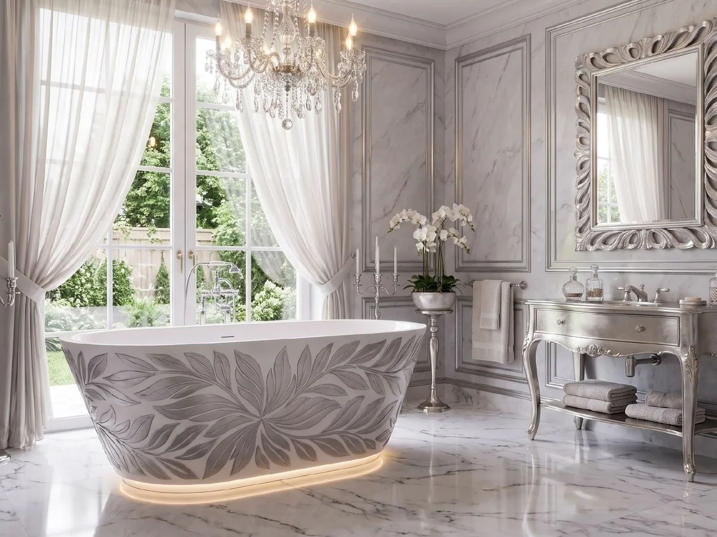 Ванна из искусственного камня ALBELA ORION DECO — общий вид