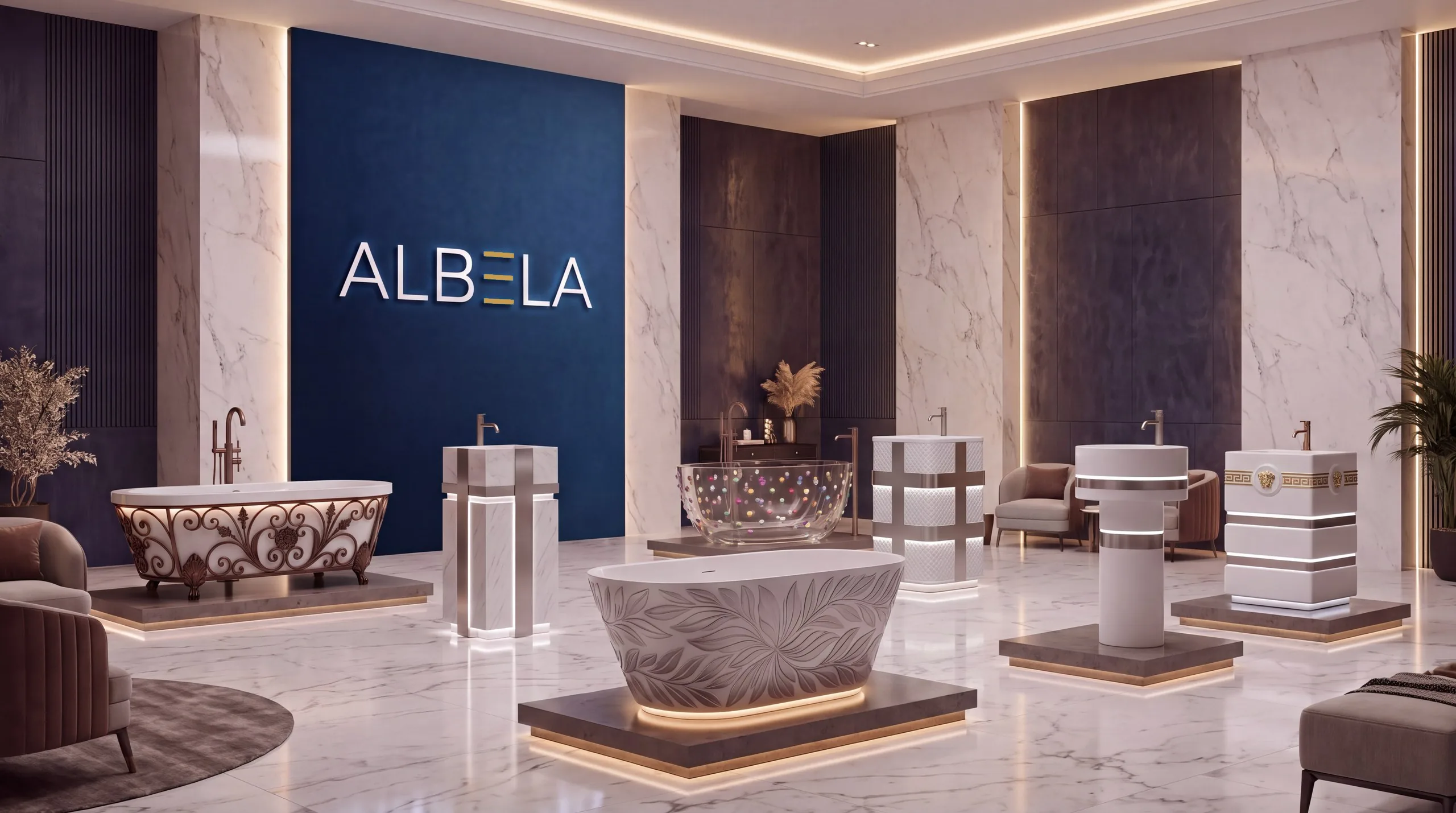 Шоурум ALBELA — ванны и раковины из искусственного камня